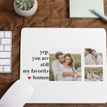 Mousepad Citação Romântica de Foto do Casal de Colagem Mode<br><div class="desc">Citação Romântica de Foto do Casal de Colagem Moderna</div>