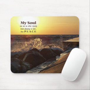 Mousepad Citação Sunset On Beach Rocks