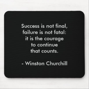 Mousepad Citação Winston Churchill; Êxito