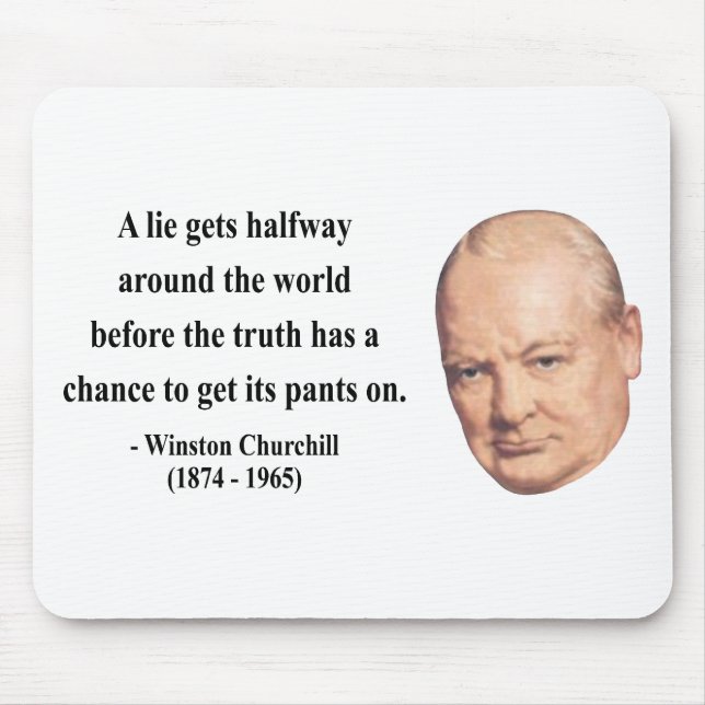 Mousepad Citações 11b de Winston Churchill (Frente)
