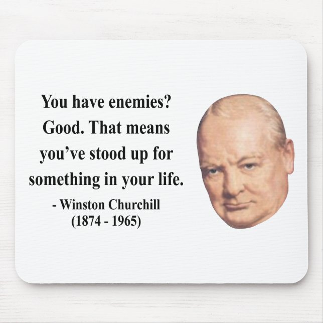 Mousepad Citações 3b de Winston Churchill (Frente)