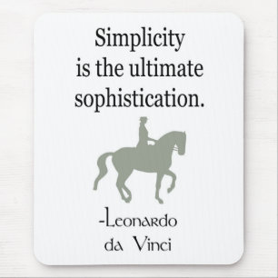 Mousepad Citações da simplicidade com cavalo do