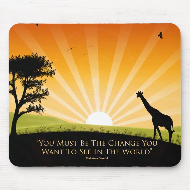 Mousepad Citações de Gandhi - personalizadas (Frente)