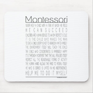Mousepad Citações de Maria Montessori