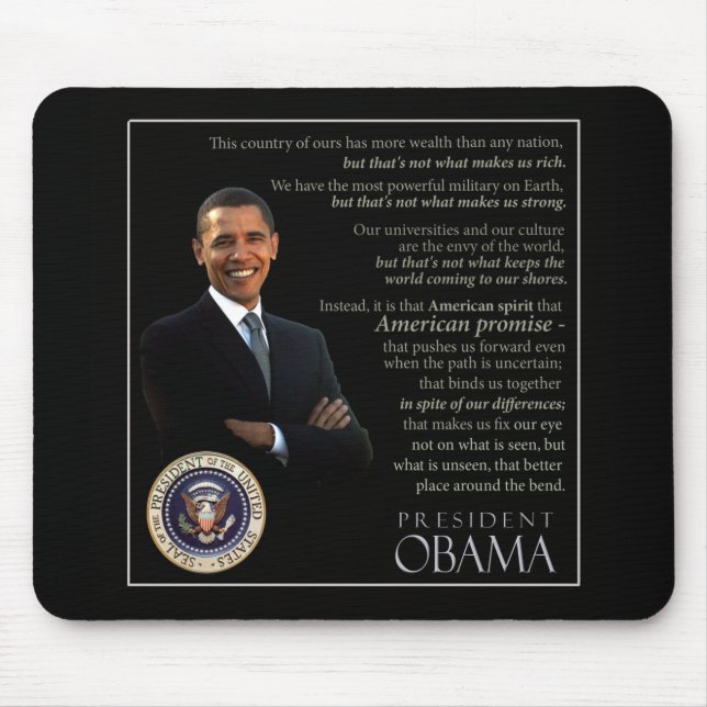 Mousepad Citações de Obama (Frente)