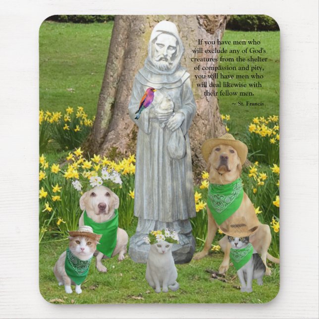 Mousepad Citações de St Francis (Frente)