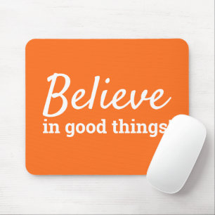 Mousepad Citações de Vida Inspiradoras Modernas Laranja