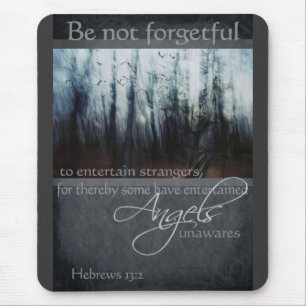 Mousepad Citações do anjo do 13:2 dos hebraicos