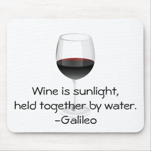 Mousepad Citações do vinho de Galileo