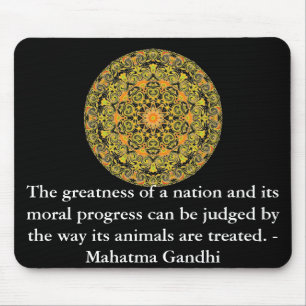 Mousepad citações dos direitos dos animais - Mahatma Gand
