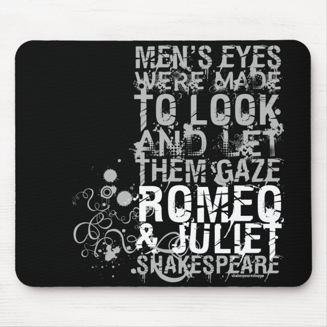 Mousepad Citações dos homens de Romeo & de Juliet (Frente)