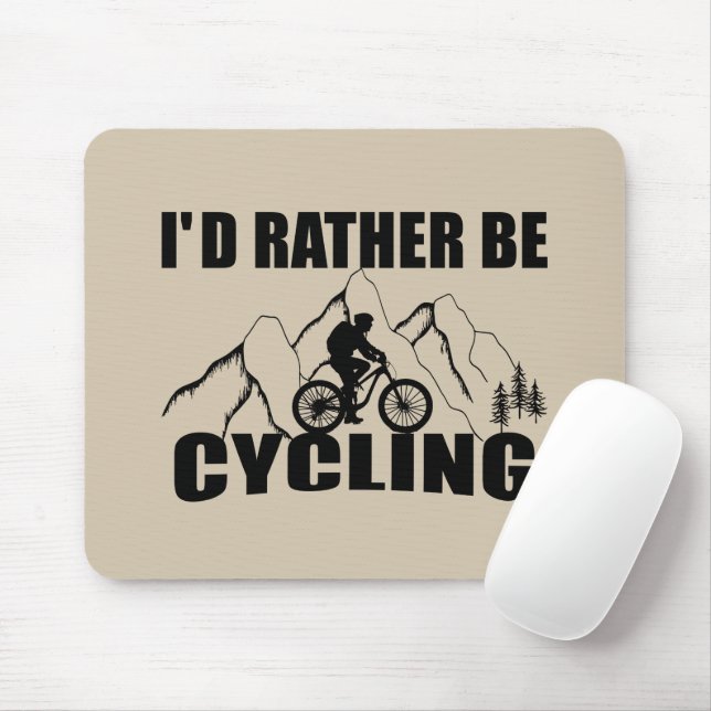 Mousepad citações engraçadas de ciclismo inspirador (Com mouse)