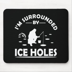 Mousepad citações engraçadas sobre amantes da pesca no gelo