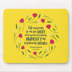 Mousepad Citações florais do livro da vida de Charlotte