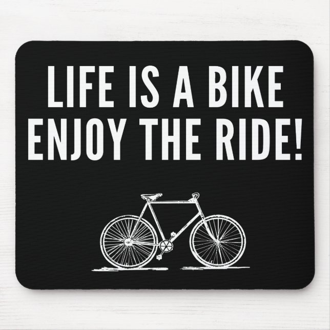 Mousepad citações inspiracionais de ciclismo (Frente)