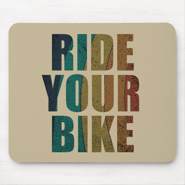 Mousepad citações inspiracionais de ciclismo (Frente)