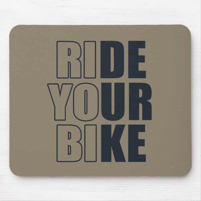 Mousepad citações inspiracionais de ciclismo (Frente)