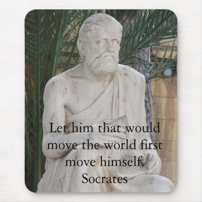 Mousepad Citações inspiradas de Socrates (Frente)