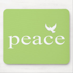 Mousepad Citações inspiradas verdes da paz