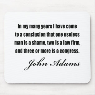 Mousepad Citações políticas por John Adams