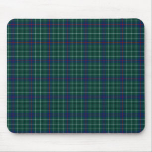 Mousepad Clã Tartan escocês verde e azul de Duncan