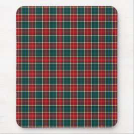 Mousepad Clan Baxter Tartan Red e Forest Green Xadrez
