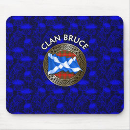 Mousepad Clan Bruce Tartan Knot & Flag