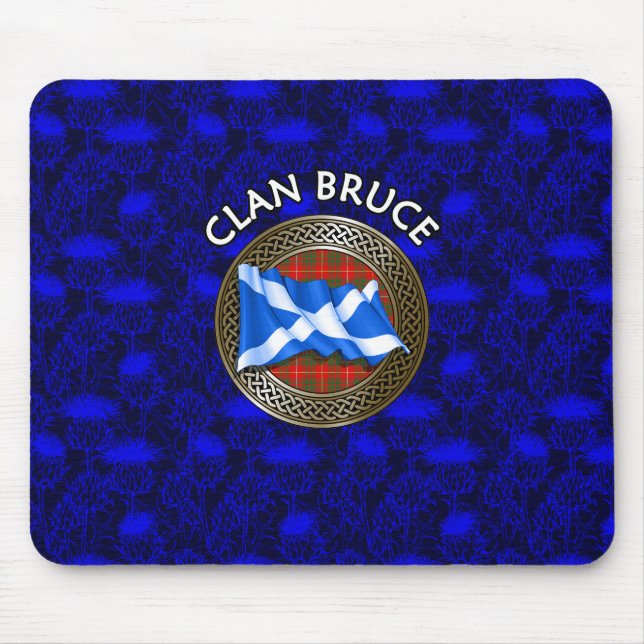 Mousepad Clan Bruce Tartan Knot & Flag (Frente)