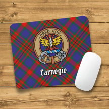 Clan Carnegie Crest sobre Tartan