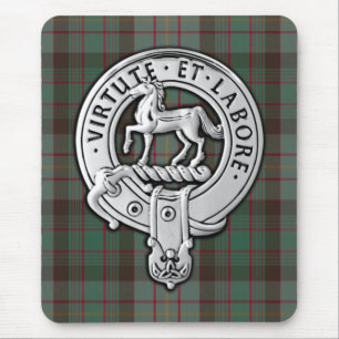 Mousepad Clan Cochrane Crest & Hunting Tartan