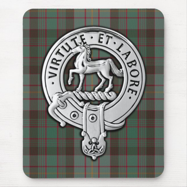 Mousepad Clan Cochrane Crest & Hunting Tartan (Frente)