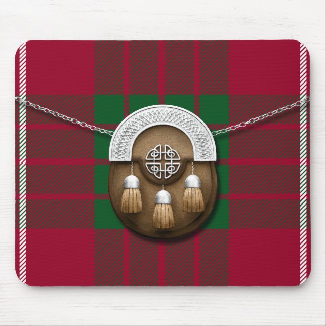 Mousepad Clan Crawford Tartan E Sporran (Frente)