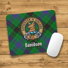 Mousepad Clan Davidson Crest sobre Tartan