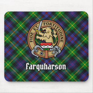 Mousepad Clan Farquharson Crest sobre Tartan