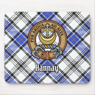 Mousepad Clan Hannay Crest sobre Tartan