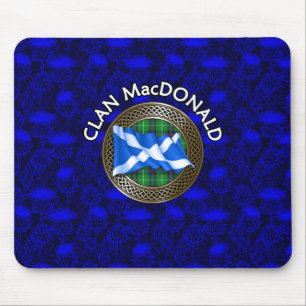 Mousepad Clan MacDonald Tartan & Flag