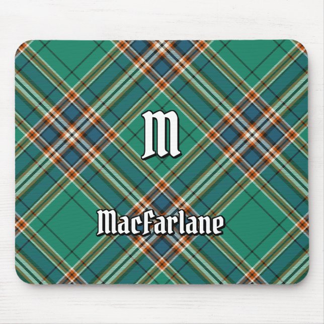 Mousepad Clan MacFarlane Caça Antigo Tartan (Frente)
