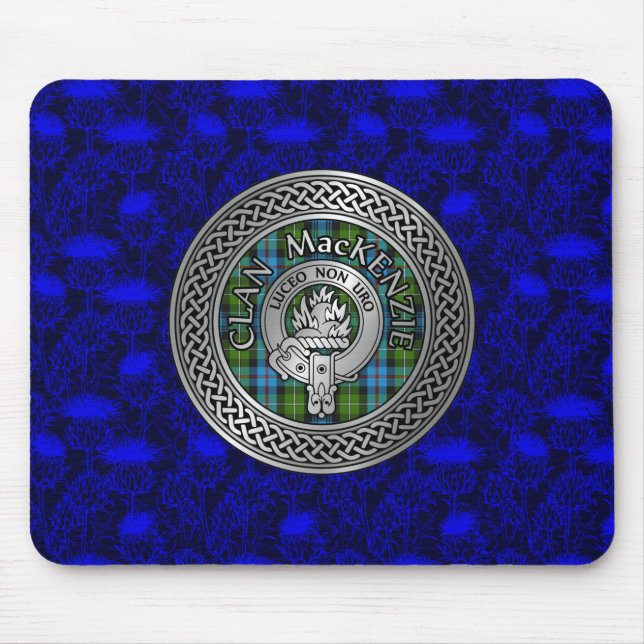 Mousepad Clan MacKenzie Crest & Tartan Knot (Frente)