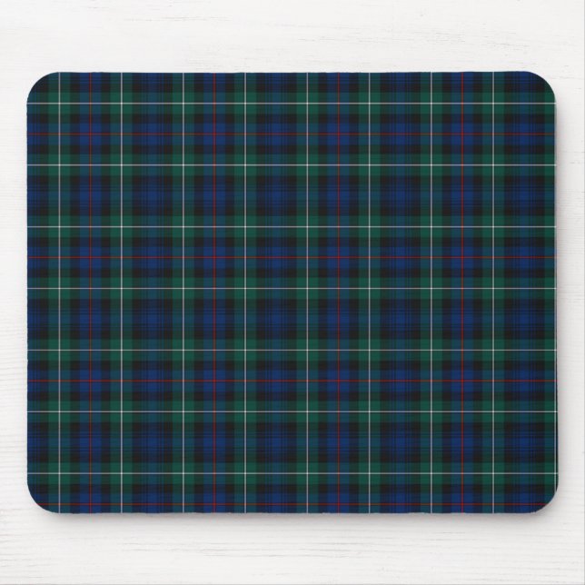 Mousepad Clan Mackenzie Royal Blue e Forest Green Tartan (Frente)