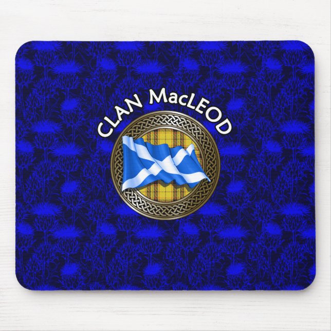Mousepad Clan MacLeod Tartan Knot & Flag (Frente)