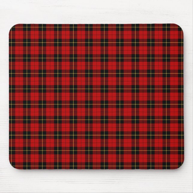 Mousepad Clan Wallace Tartan Classic Red Xadrez Escocesa (Frente)
