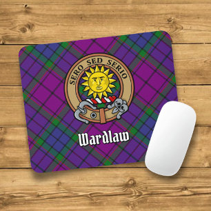 Mousepad Clan Wardlaw Crest sobre Tartan
