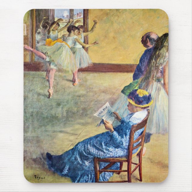 Mousepad Classe balé, Salão de Dança por Edgar Degas (Frente)
