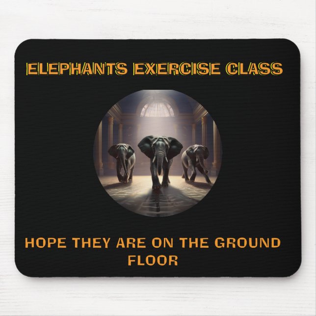 Mousepad Classe de dança de elefantes (Frente)