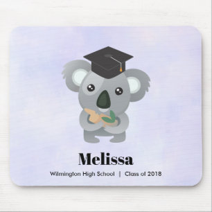 Mousepad Classe de urso de Koala 20xx bonito no boné de