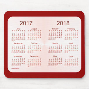 Mousepad Classe do Calendário Maroon Rosa 2018 de Janz