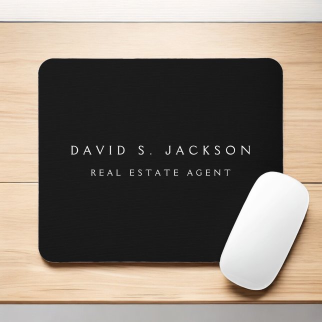 Mousepad Classe Profissional Elegante Moderno Branco Negro (Criador carregado)