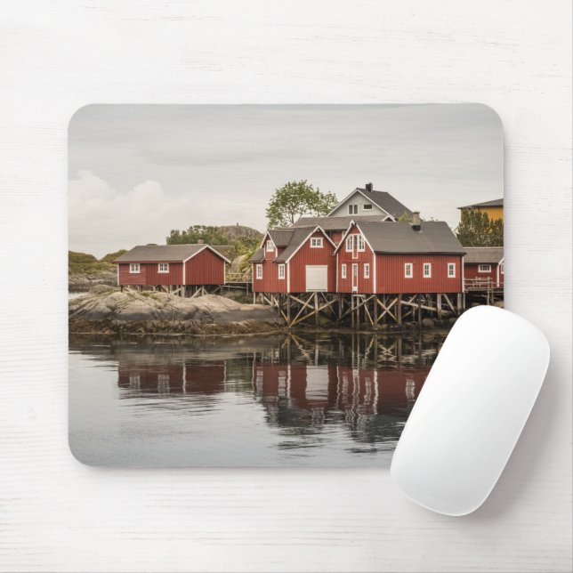 Mousepad Classic Red Boat Bouses Noruega (Com mouse)