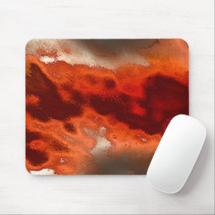 Mousepad Clássico a ser manchado em tons de vermelho e cora