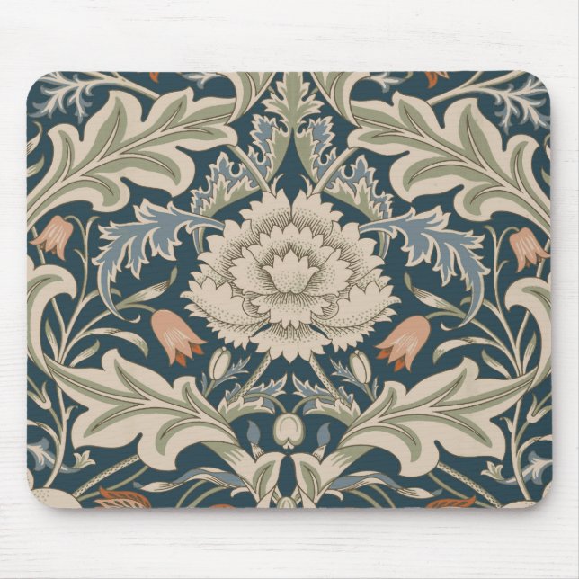 Mousepad Clássico de Flores do Jardim Floral William Morris (Frente)